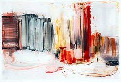 Armin Weinbrenner, o.T., Öl/Druckfarbe auf Acrylglas, 2010